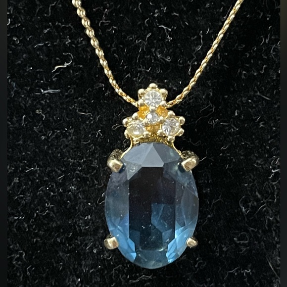 Vintage Dior Blue Stone Necklace - Picture 3 of 6